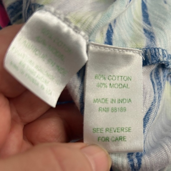 Lilly Pulitzer Essie Multi Beach Please Blue Pink Tropical Summer Tank Dress Med - Picture 11 of 15